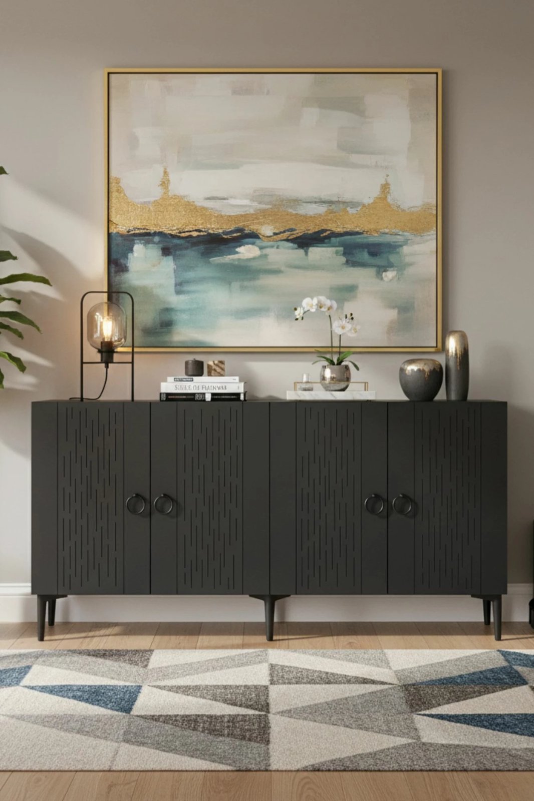 Konsolë Skye Decor, Rain 150, ngjyrë antracit