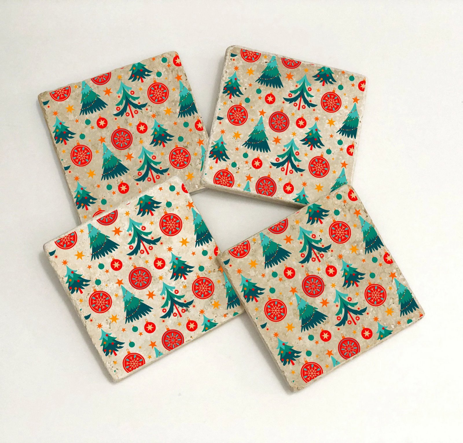 Set 4 copë nënfilxhanë prej guri natyral, shumëngjyrësh, Hermia, TBA6149914