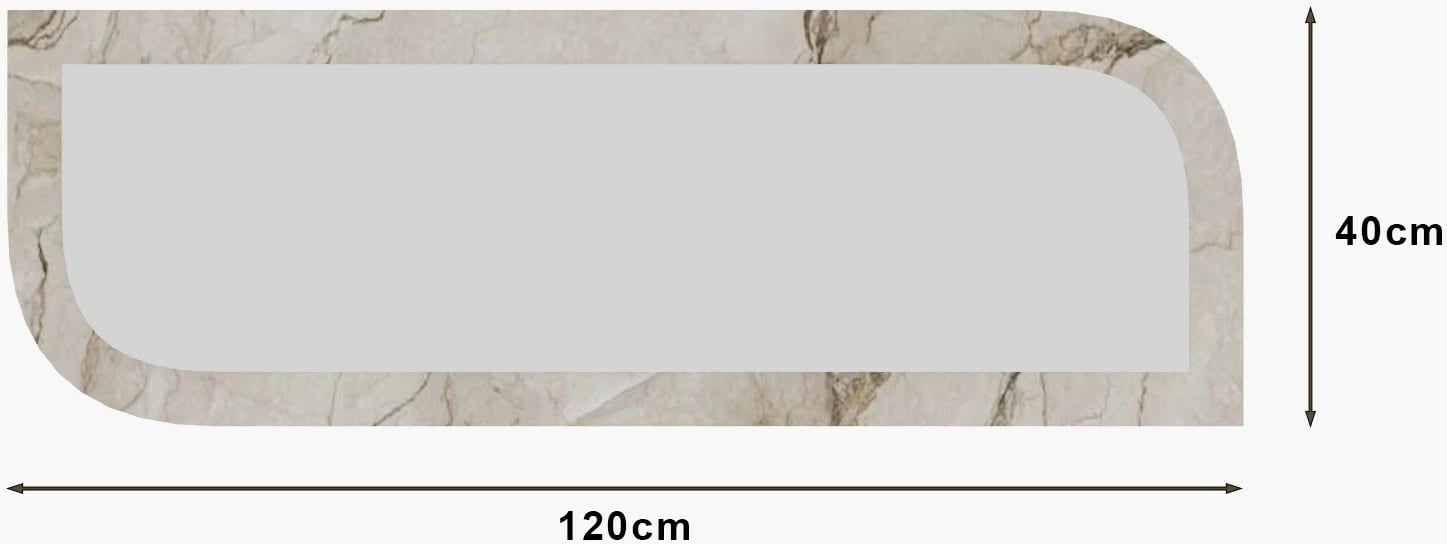 Pasqyrë Hanah Home, Arni, ngjyrë Ephesus dhe mermeri, 40x120cm