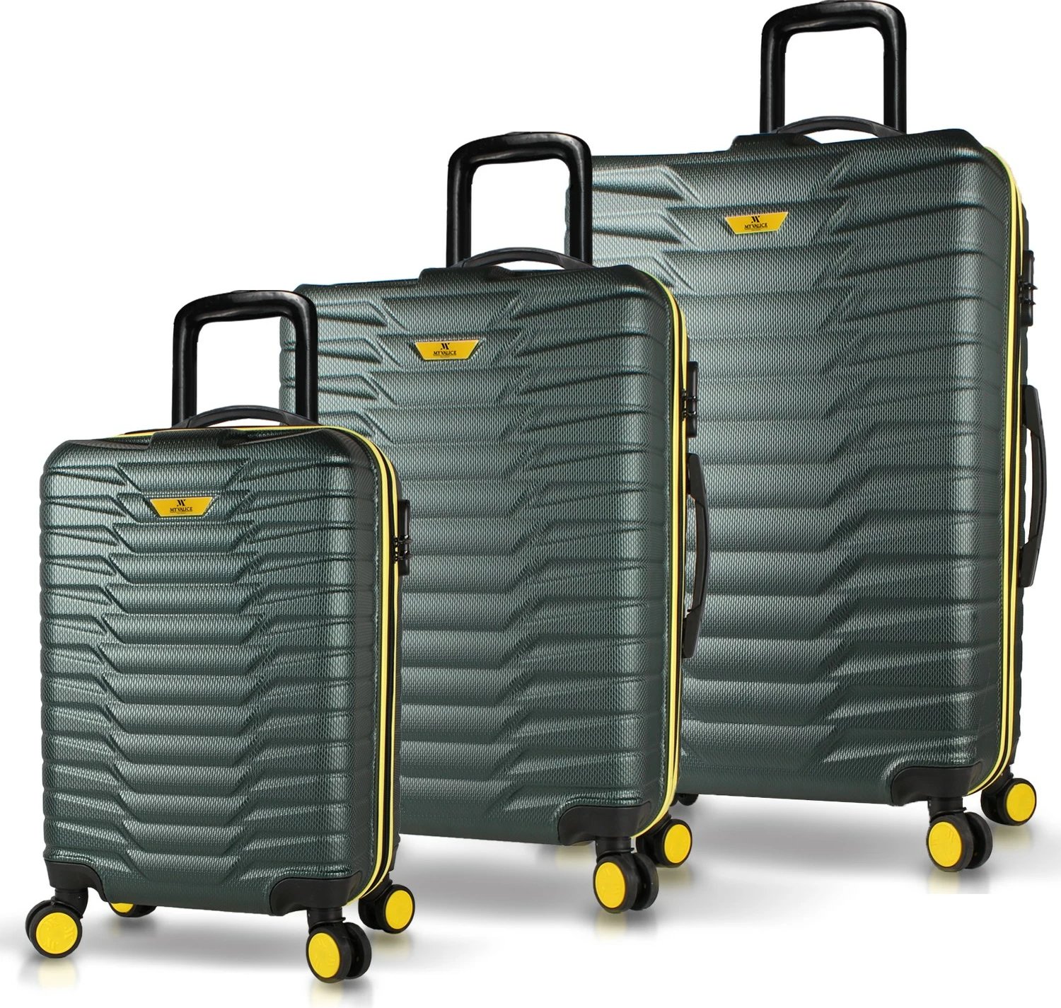 Set valixhesh (3 copë), Zoozie Bags, 5615, ngjyrë kaki