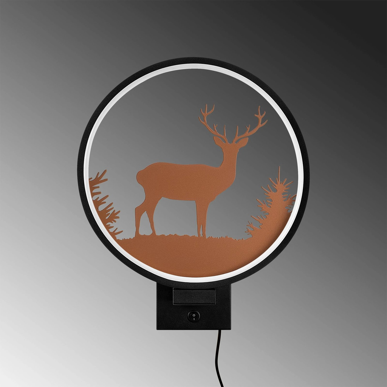 Llambë muri Opviq, XMAS23, ngjyrë e zezë dhe bakri