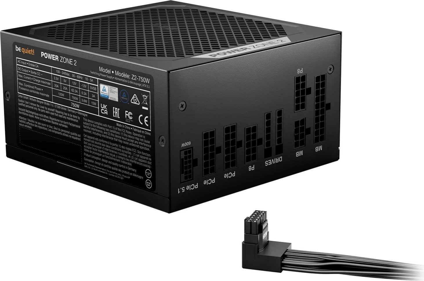 Furnizues energjie be quiet! POWER ZONE 2, 750W, 20+4 pin ATX, i zi