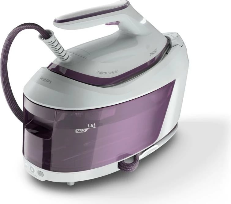Hekur me stacion avulli, Philips PerfectCare PSG6020/30, rezervuar 1.8L, OptimalTEMP, kompakt, lila