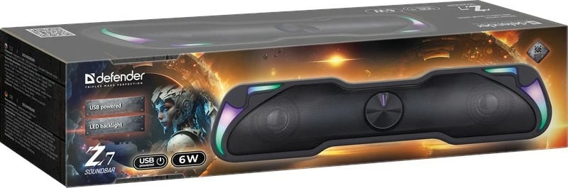 Soundbar Defender Z7, 6W, LED, USB, Zi