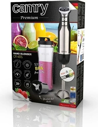 Blender zhytës Adler CR 4615, 700 W, Inoks, i zi