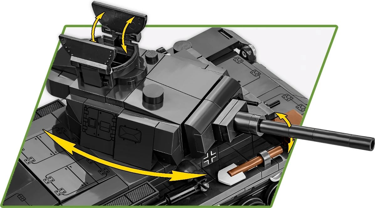 Set ndërtimi Cobi Klocki Panzer III Ausf. J, 590 pjesë, me figurë ushtari, plastikë