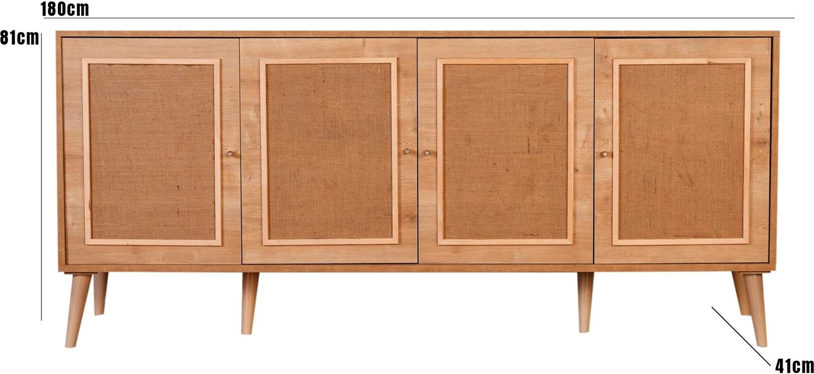 Konsol Skye Decor, jute, ngjyrë lisi