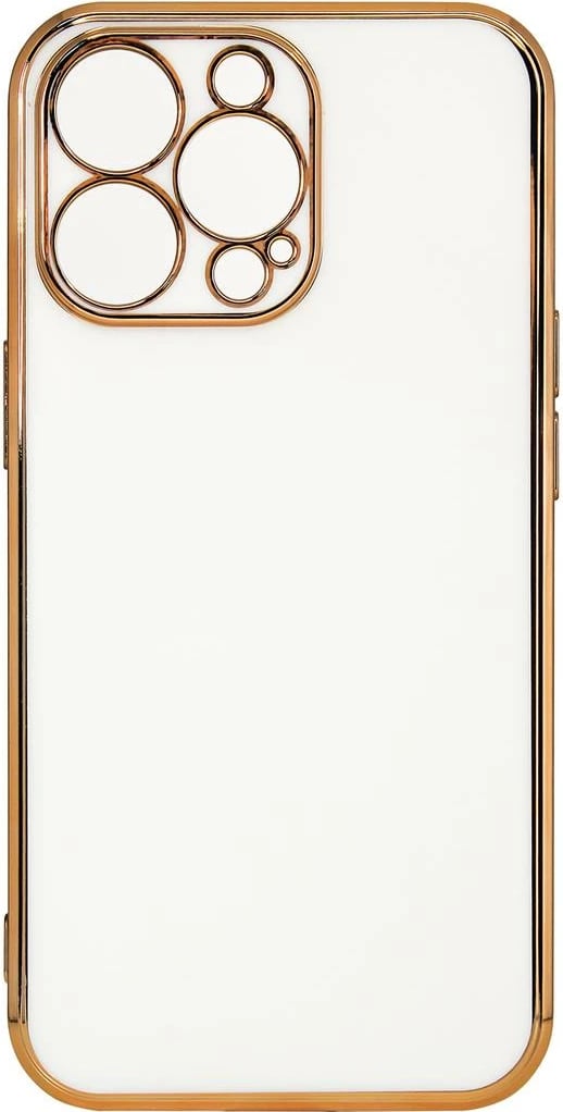 Mbështjellës Hurtel Lighting Color Case për Samsung Galaxy A13 5G, TPU, Bardhë me kornizë të artë