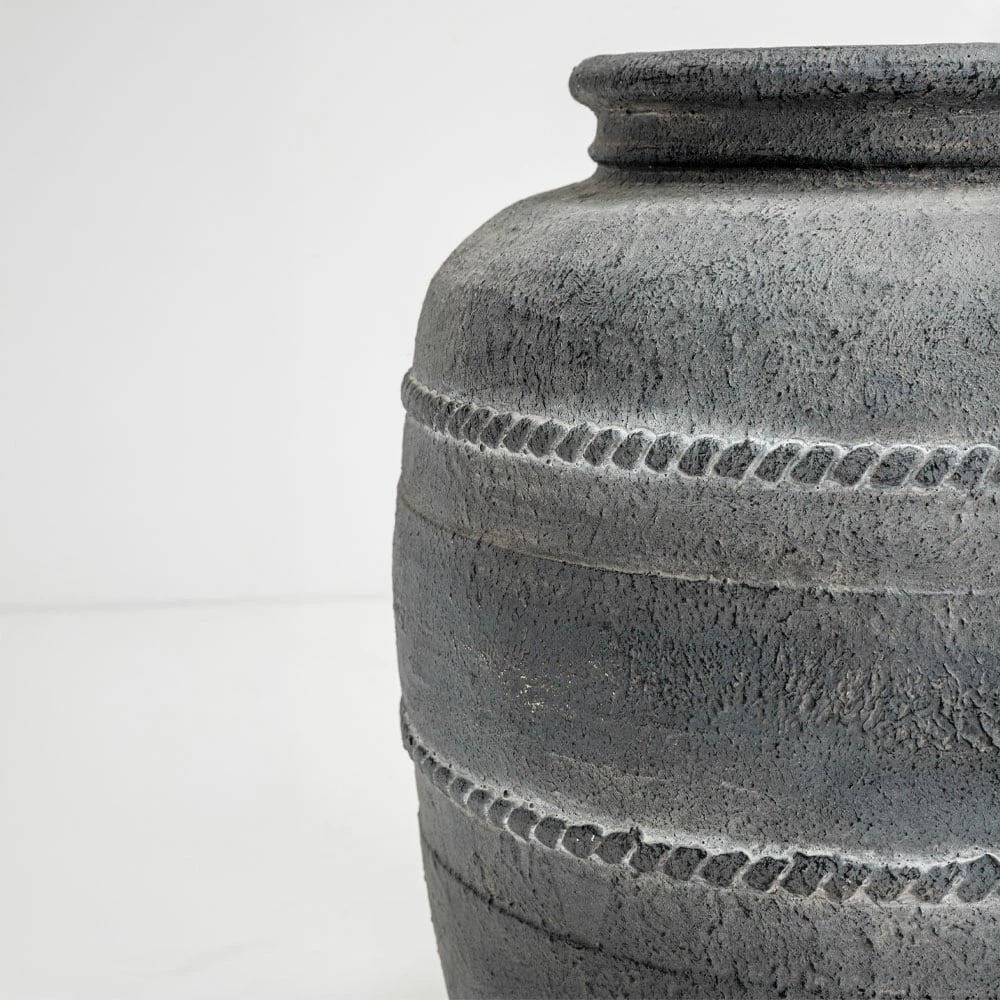 Vazo lulesh VESUVIUS, MgO, gri, 35x35x46cm