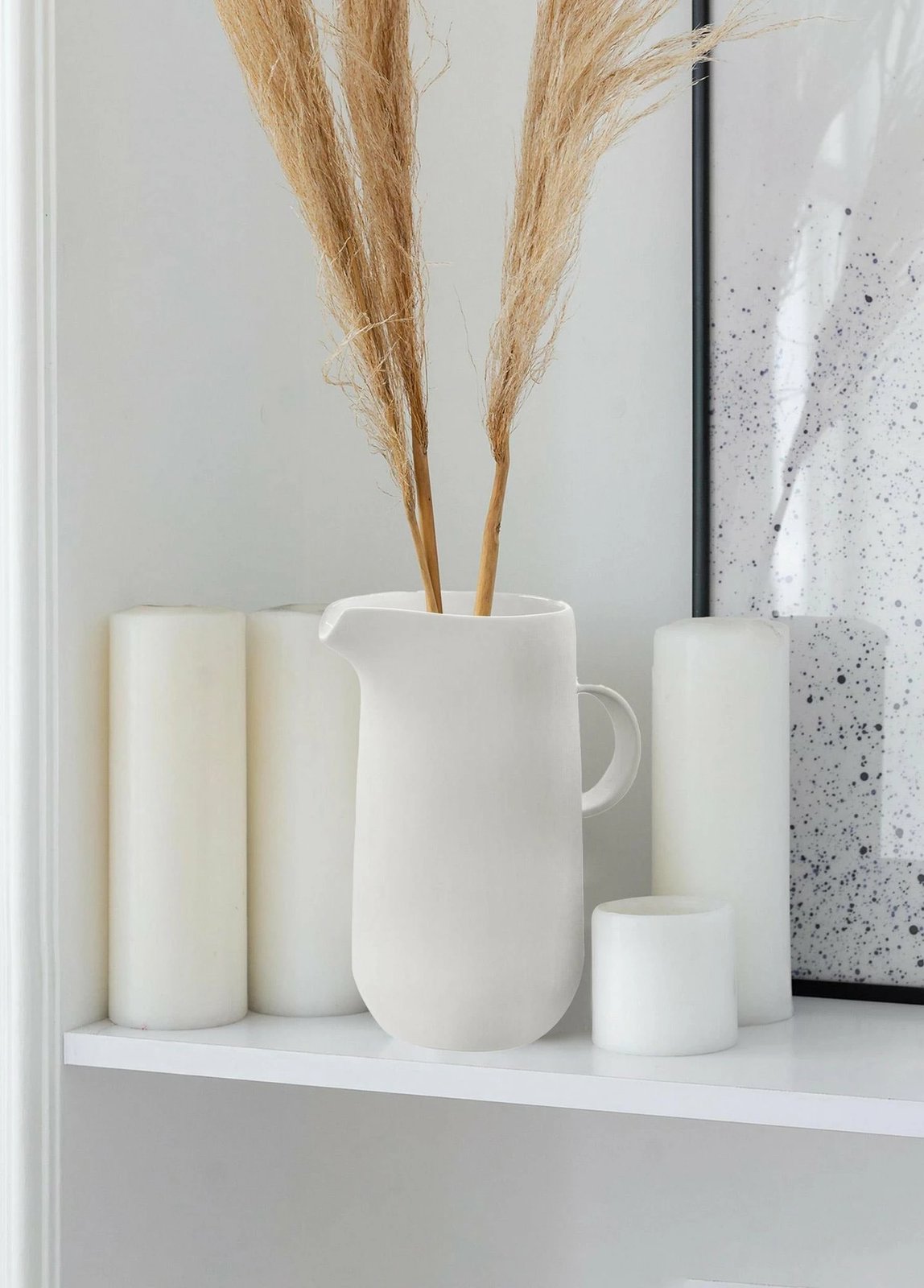 Vazo dekorative Aberto Design, DKR0463, e bardhë, 19x13x26cm