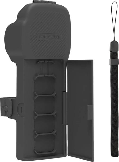 Mbështjellës mbrojtës magnetik me rrip qafe dhe lanyard Sunnylife OP3-K019 për DJI Osmo Pocket 3, gri