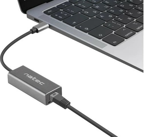 Kartë rrjeti Natec Cricket USB-C 3.1, RJ-45 1Gb, Gri