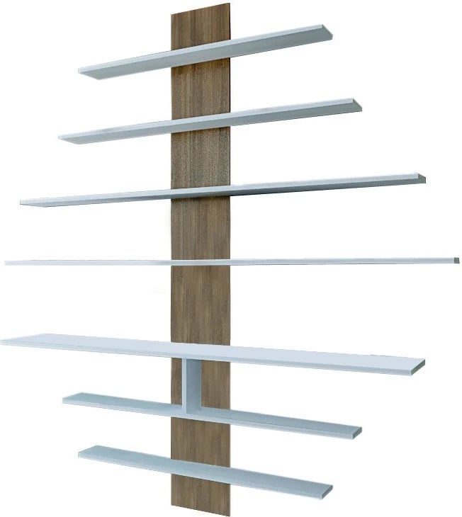 Njësi TV Hanah Home, ngjyrë zebra - e bardhë, arre