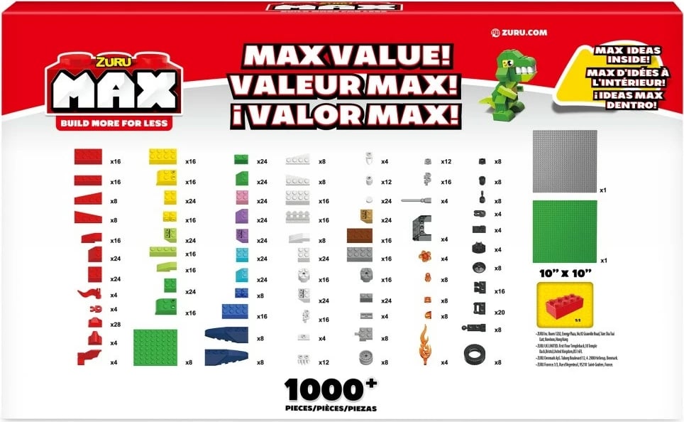 Set blloqe ndërtimi ZURU Max Build 1014 pjesë, ekstra i madh, shumëngjyrësh Set blloqe ndërtimi ZURU Max Build 1014 pjesë, ekstra i madh, shumëngjyrësh
