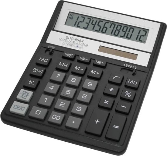 Kalkulator Citizen SDC-888XBK, i zi