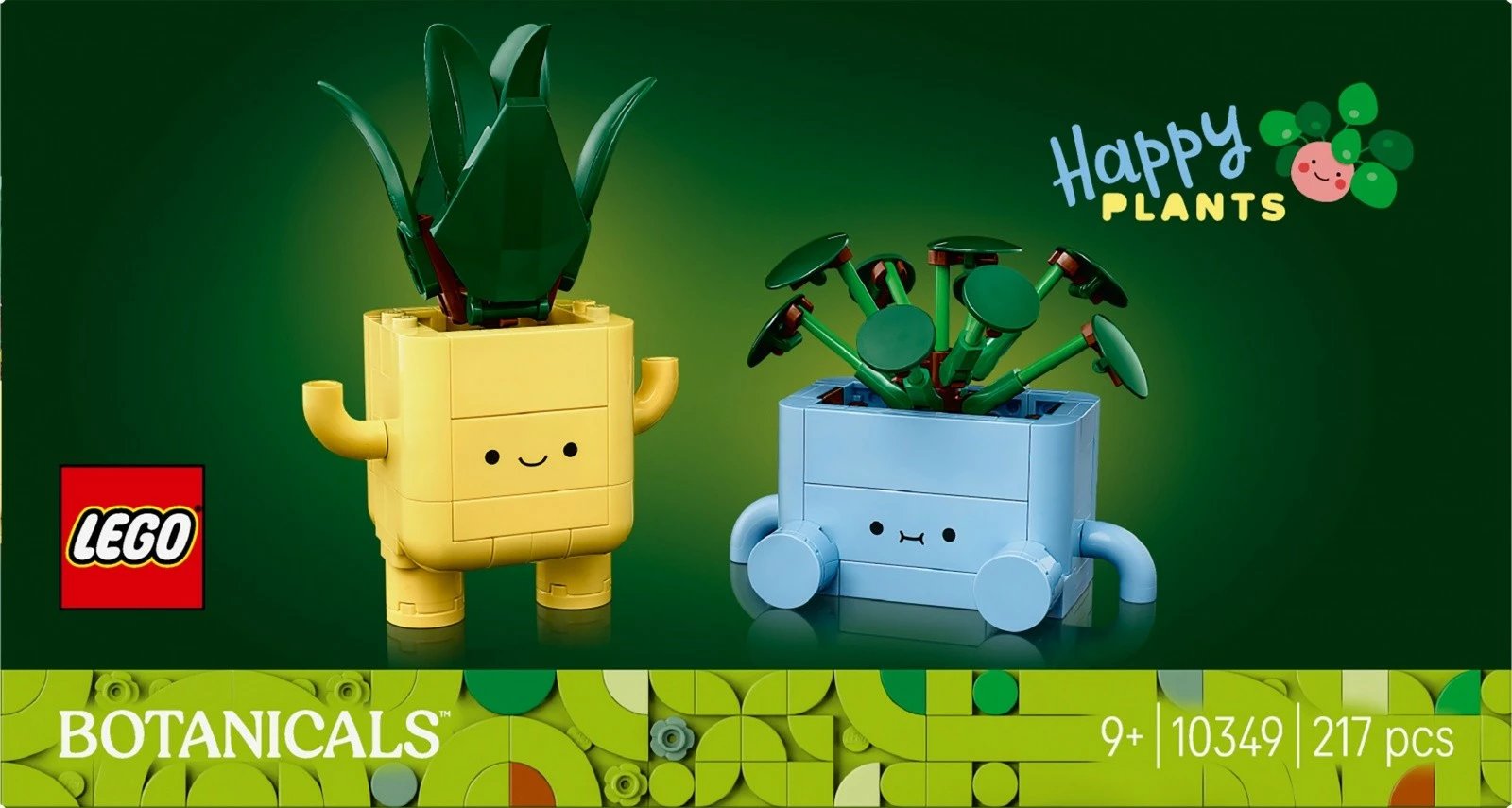 Set ndërtimi, LEGO, 10349 Happy Plants, 217 pjesë, 9+ vjeç, vazo të verdha dhe blu
