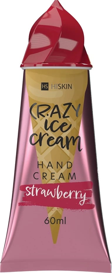 Krem për duar HiSkin Crazy Ice Cream Strawberry për femra, 60ml