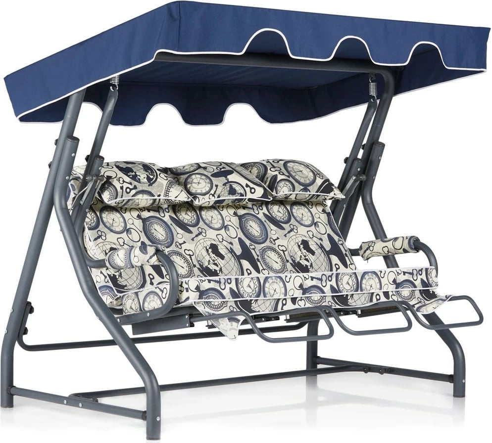 Karrige lëkundëse treshe për kopsht, Skye Decor, Salvia 2, shumëngjyrëshe