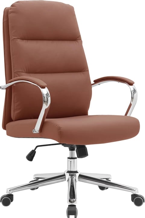 Karrige drejtorie për zyre, ngjyrë karamel, Normie, 58x65x103-111cm