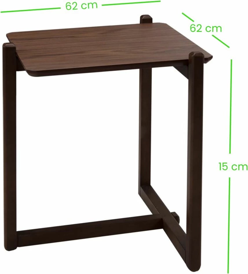 Tavolinë anësore Skye Decor, Trabzon, ngjyrë arre