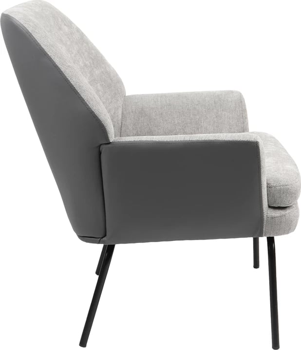 Fotelje Kieran, material stof, këmbë të zeza, 67x89x86cm