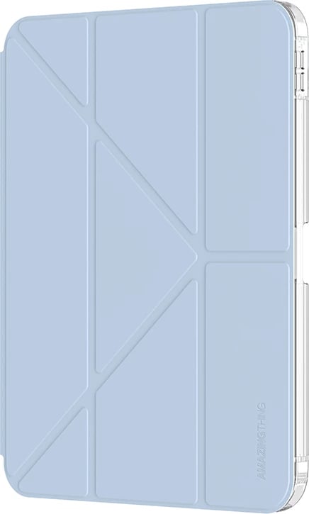 Mbështjellës tablet, AmazingThing Minimal Case, për iPad 11" (2025) dhe iPad 10.9" (2022), kapak me këmbëz qëndrese, mbajtës Apple Pencil, profil i hollë me pjesë të pasme transparente, blu