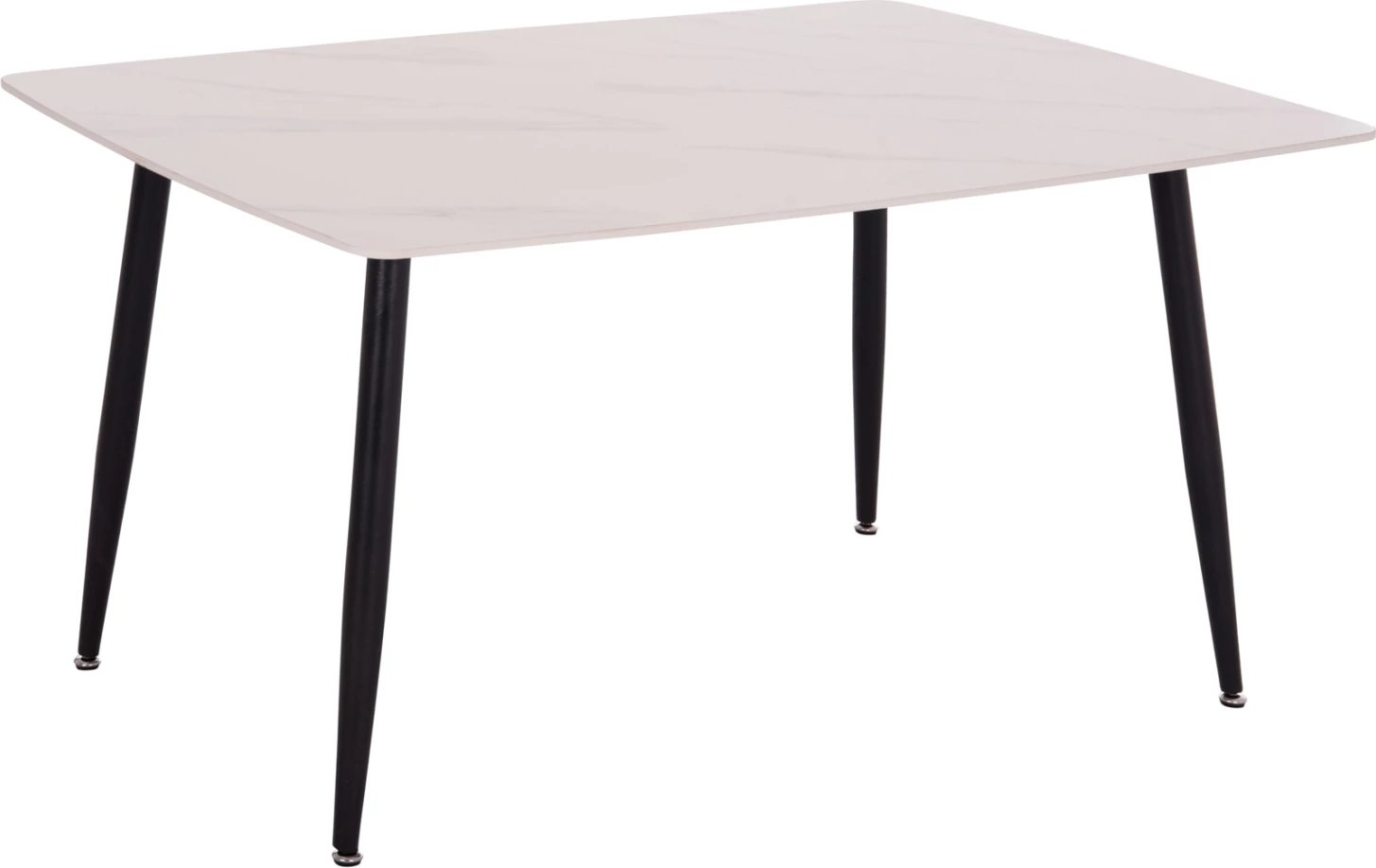 Tavolinë ngrënieje RAVEN, sipërfaqe qeramike, pamje mermeri të bardhë, FH18149.01, 140x80x74cm