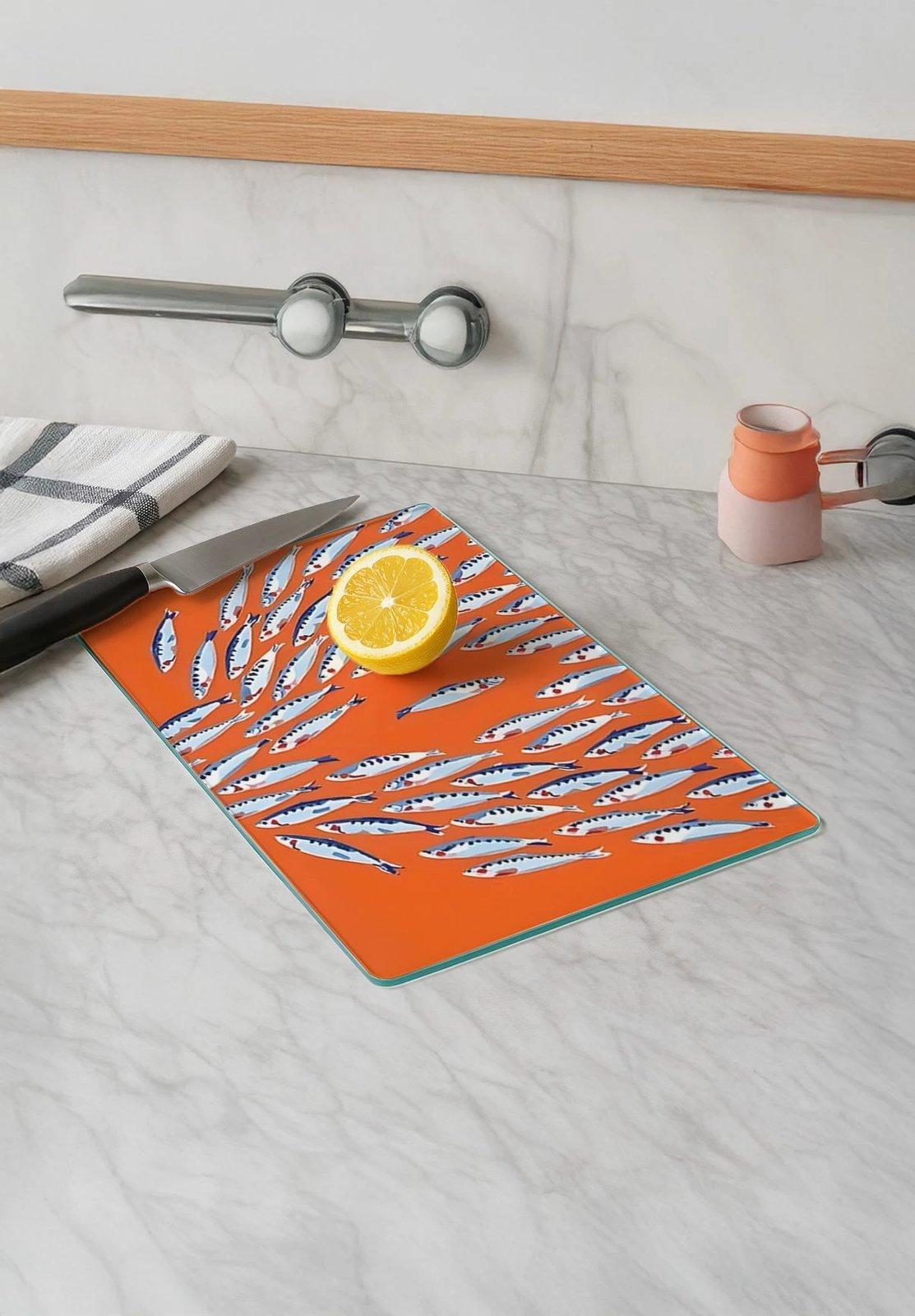 Dërrasë prerëse Hermia, qelq i temperuar, shumëngjyrëshe, 30x40cm Dërrasë prerëse Hermia, qelq i temperuar, shumëngjyrëshe, 30x40cm