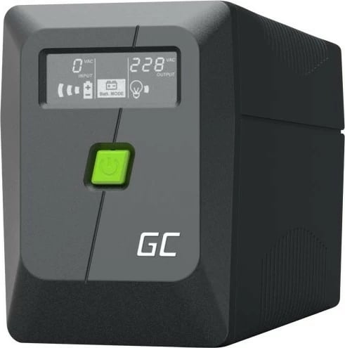 Kasë UPS Green Cell UPSLM360, 360W/650VA, valë e modifikuar sinusi, E zezë Kasë UPS Green Cell UPSLM360, 360W/650VA, valë e modifikuar sinusi, E zezë