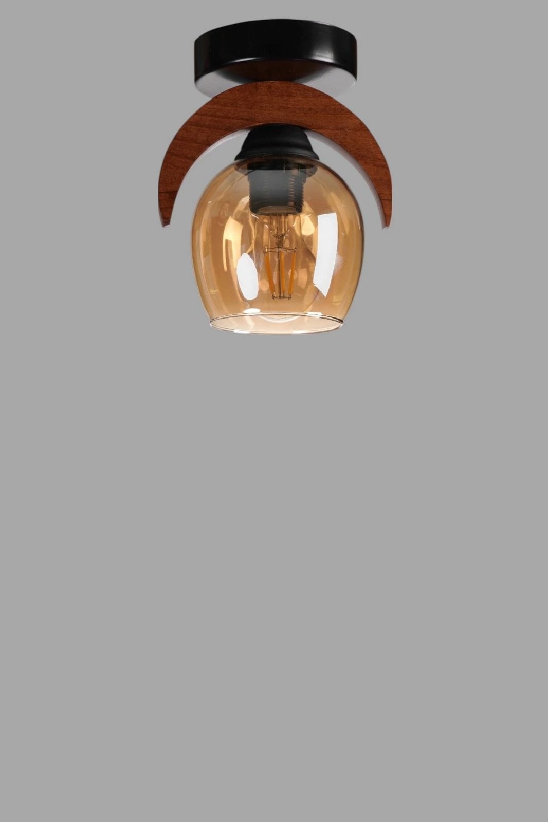 Llambë tavani Opviq, ngjyrë mjaltë, arre, e zezë, 9003-1