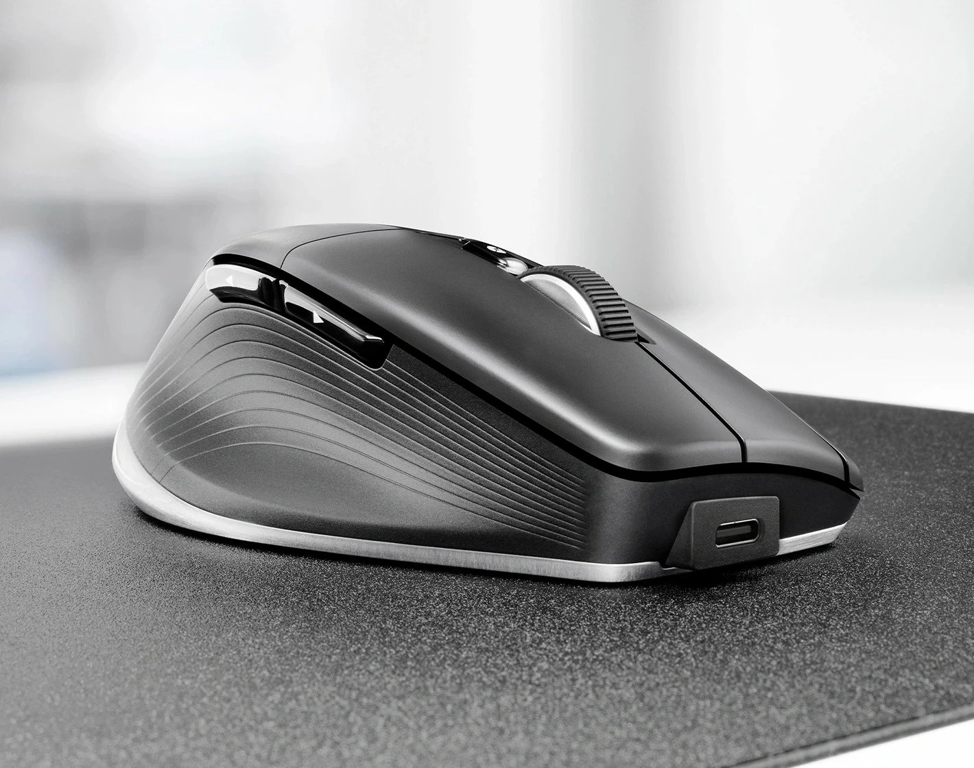 Maus 3Dconnexion 3DX-700117, Left-hand, Optical, RF Wireless + Bluetooth, 7200 DPI, Black, Silver