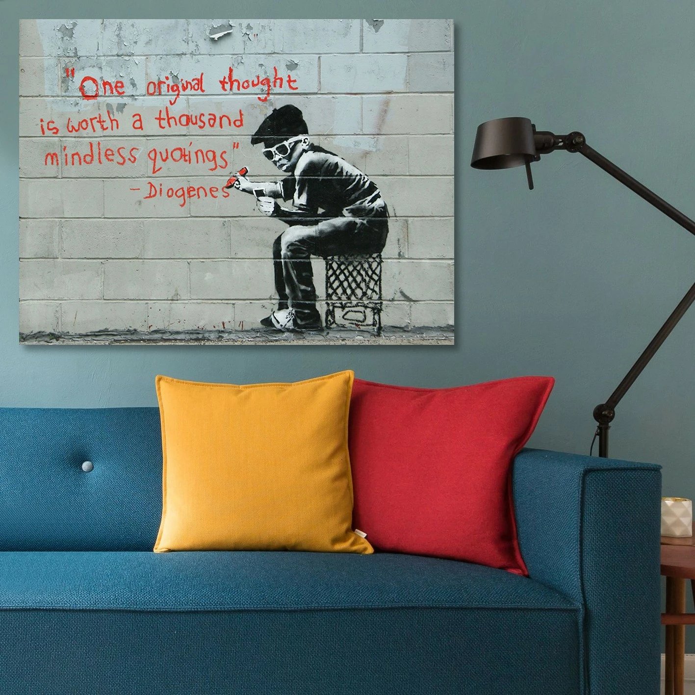 Pikturë dekorative në kanavacë, Banksy, shumëngjyrëshe, 70x100cm, KNV4546_70100
