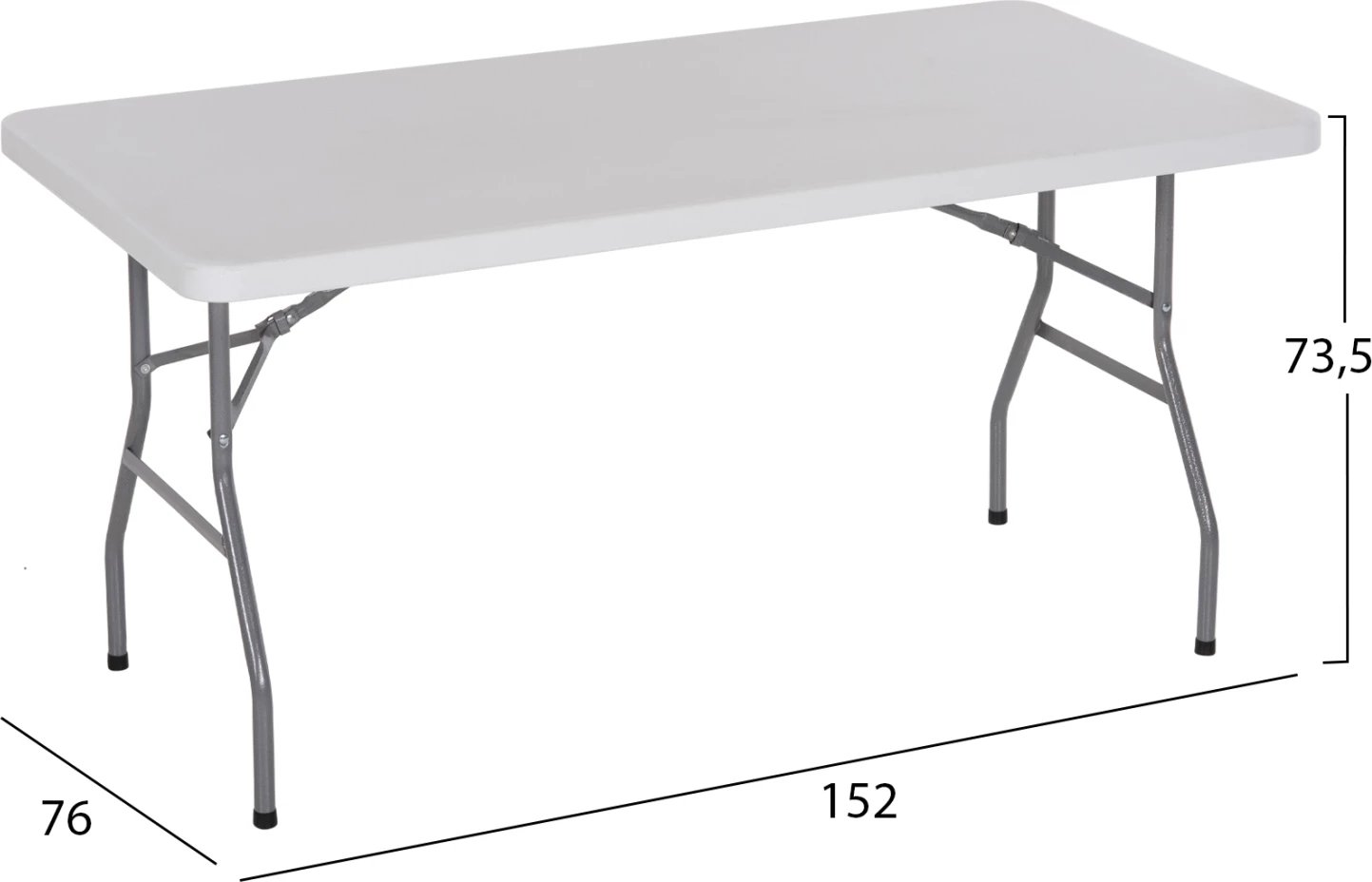 Tavolinë Catering-Konferencë FH5064 152Χ76Χ74 cm Këmbë të palosshme