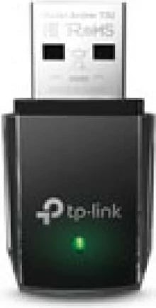 Adapter Wi‑Fi USB, TP-Link Archer T3U, AC1300 dual-band MU-MIMO, USB 3.0, e zezë