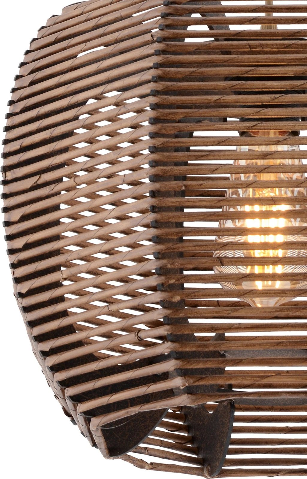 Llambë tavani prej druri, kapak bambuje, ngjyrë kafe, Opviq Neta