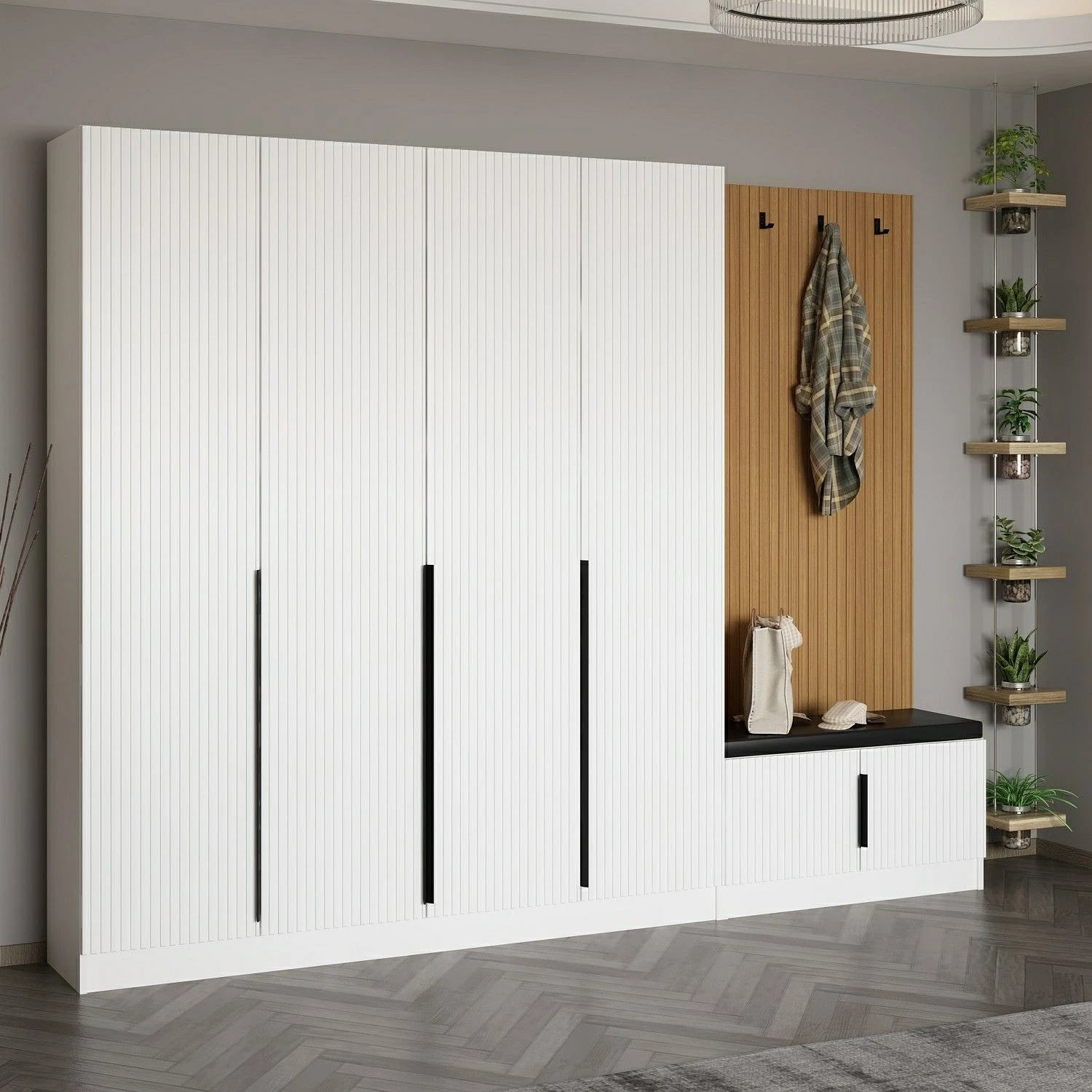 Stendë korridori Skye Decor, Noah - 8327, e bardhë, 270x210x35cm