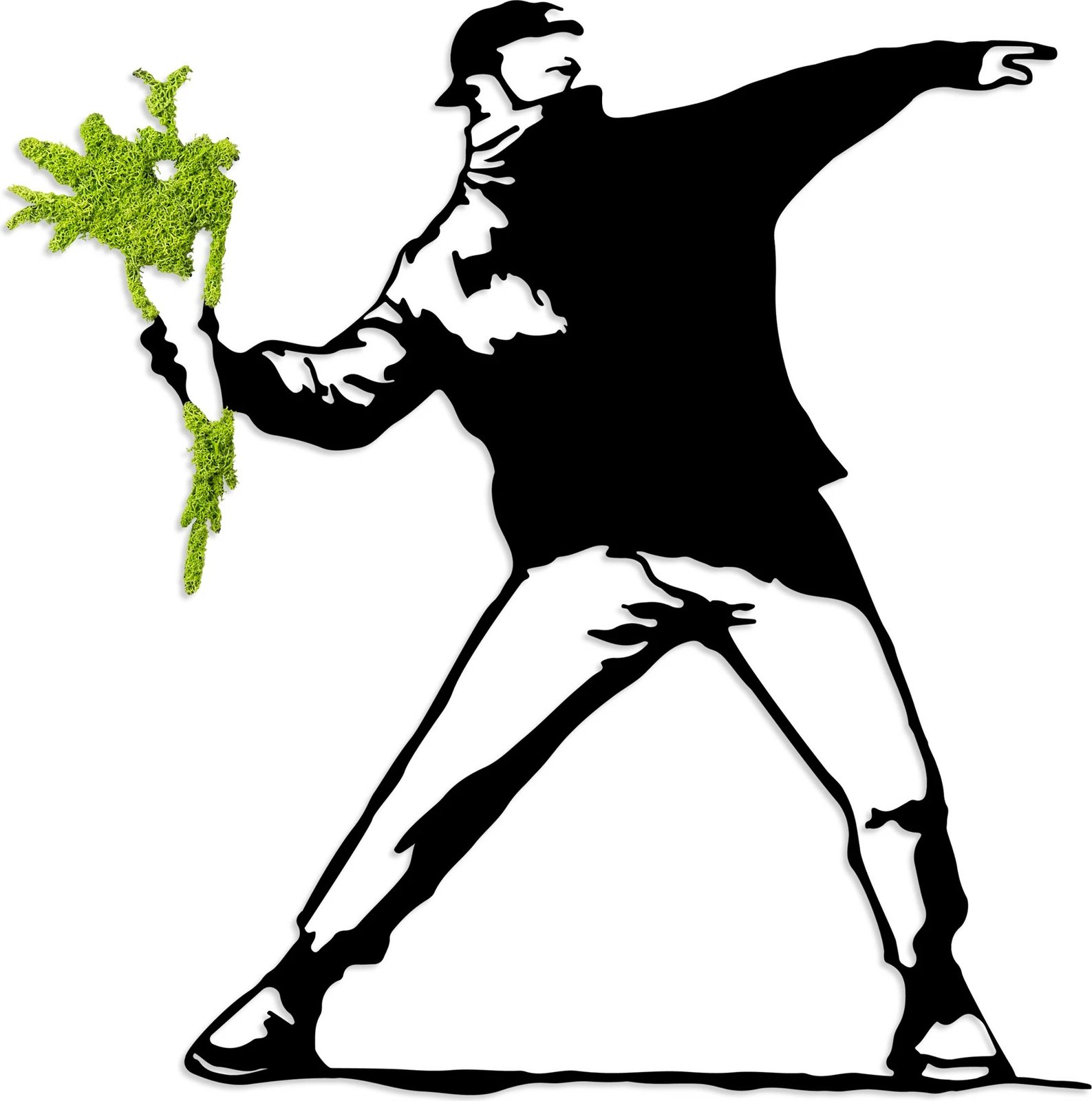 Aksesor dekorativ muri Wallity, myshk - Flower Gang, 70x69cm