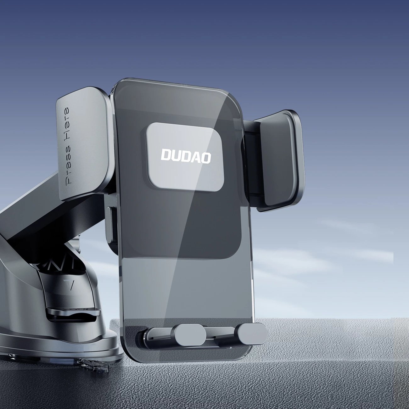 Mbajtës telefoni për veturë Dudao F8Max+, i zi, për panel ose xham