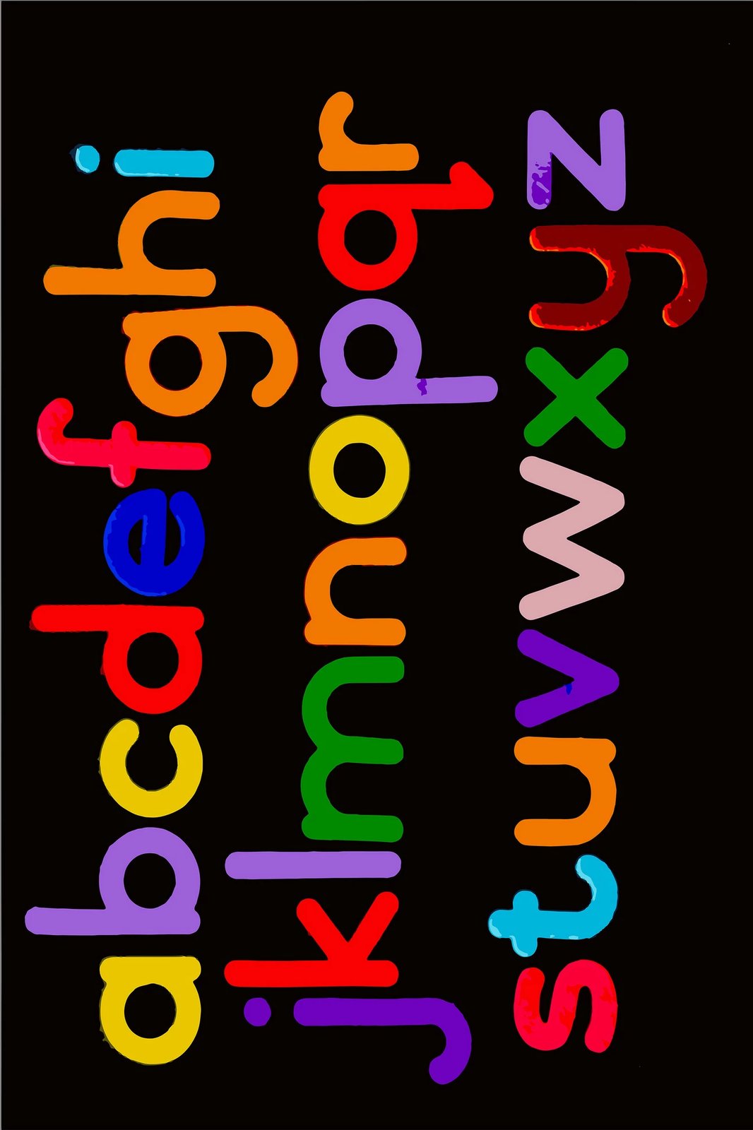 Qilim për fëmijë, shumëngjyrësh, alfabet, 80x120cm, Conceptum Hypnose, WOOKECE144