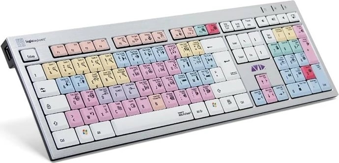Tastierë LogicKeyboard Avid Pro Tools FR (PC/Slim), ngjyra të përziera