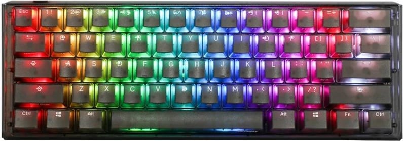 Tastierë gaming Ducky One 3 Aura Black Mini, RGB LED, MX Silent Red