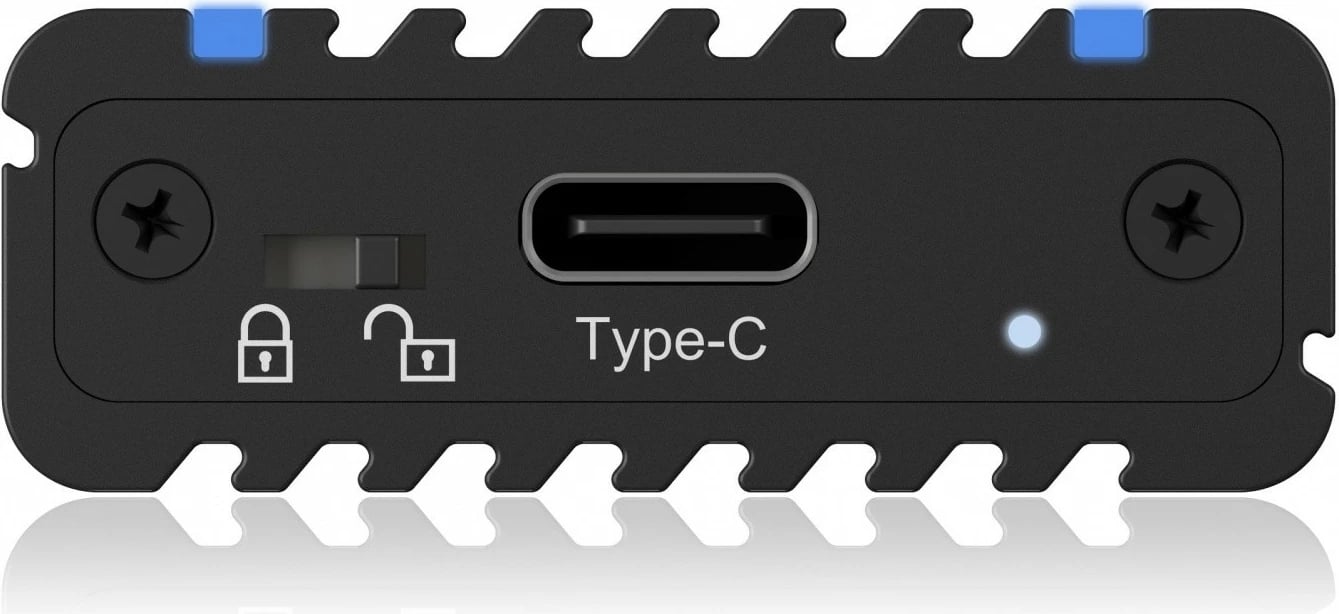 Kasë IcyBox IB-1824ML-C31 për SSD M.2 NVMe, RGB, e zezë