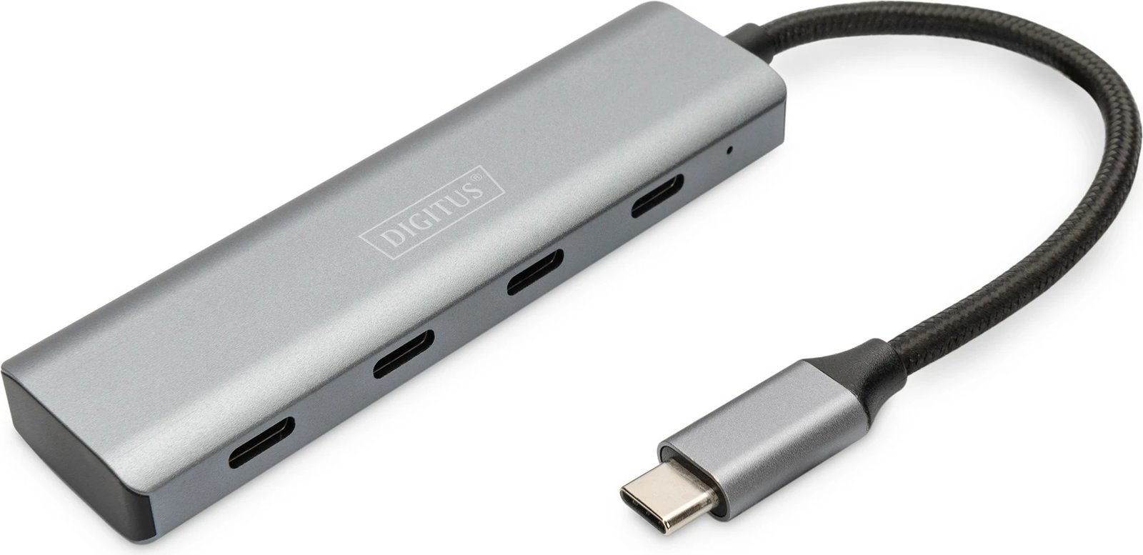 Hub USB-C Digitus, 4 porte, USB 3.2 Gen 1, 5000 Mbit/s, Gri