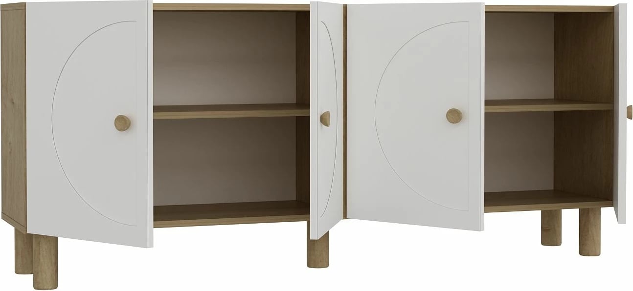 Konsol Skye Decor, Inci KB150 Bohem, ngjyrë lis safir dhe e bardhë