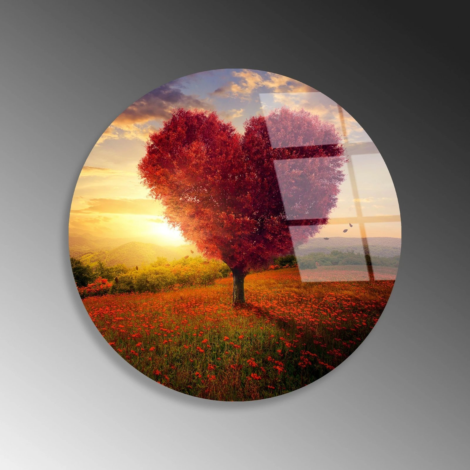 Pikturë dekorative prej xhami të temperuar, shumëngjyrëshe, UV-1147, 30cm