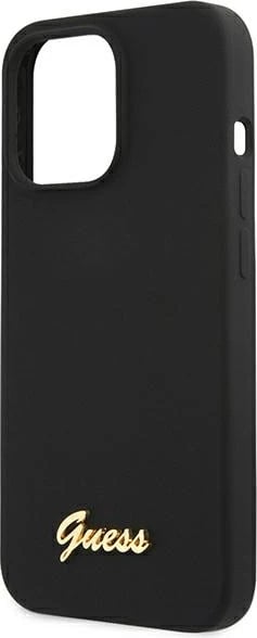 Mbështjellës Guess GUHMP13XLSLMGBK për iPhone 13 Pro Max 6.7", silikon, MagSafe, zi