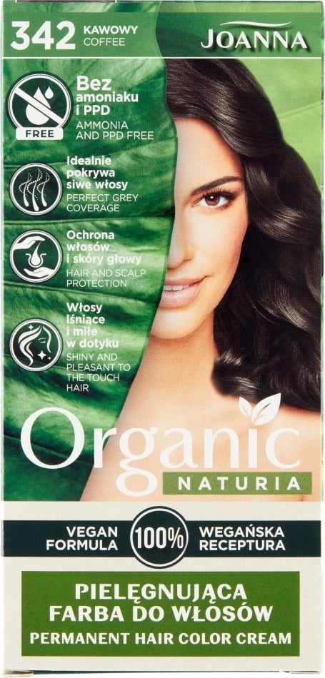 Bojë për flokë për femra Joanna Naturia Organic 342 Coffee, 1 copë