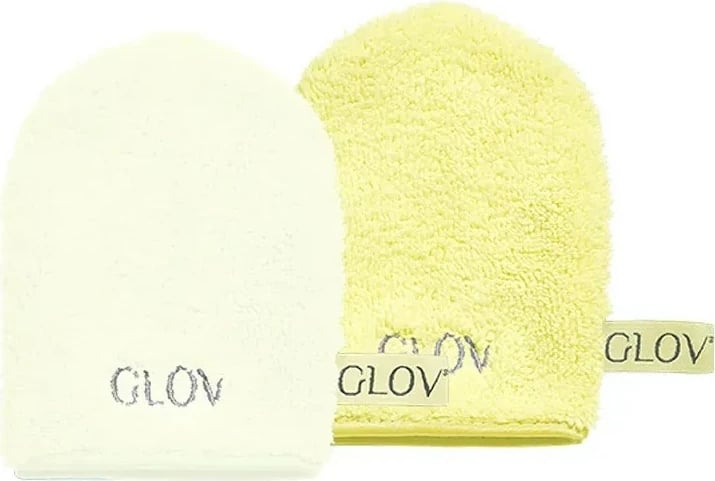 Dorëza për heqje grimash Glov Iconic Mitt Water-Only Skin për femra Baby Banana + Ivory 2 copë