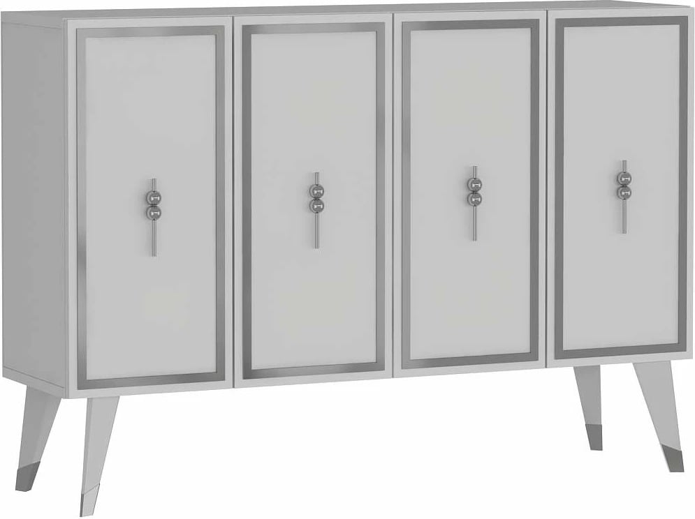 Konsolë Skye Decor, 8172KM-32, e bardhë, argjend