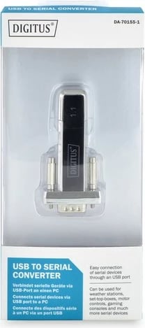 Adapter USB në RS232 Digitus DA-70155-1, 80cm, Çelik